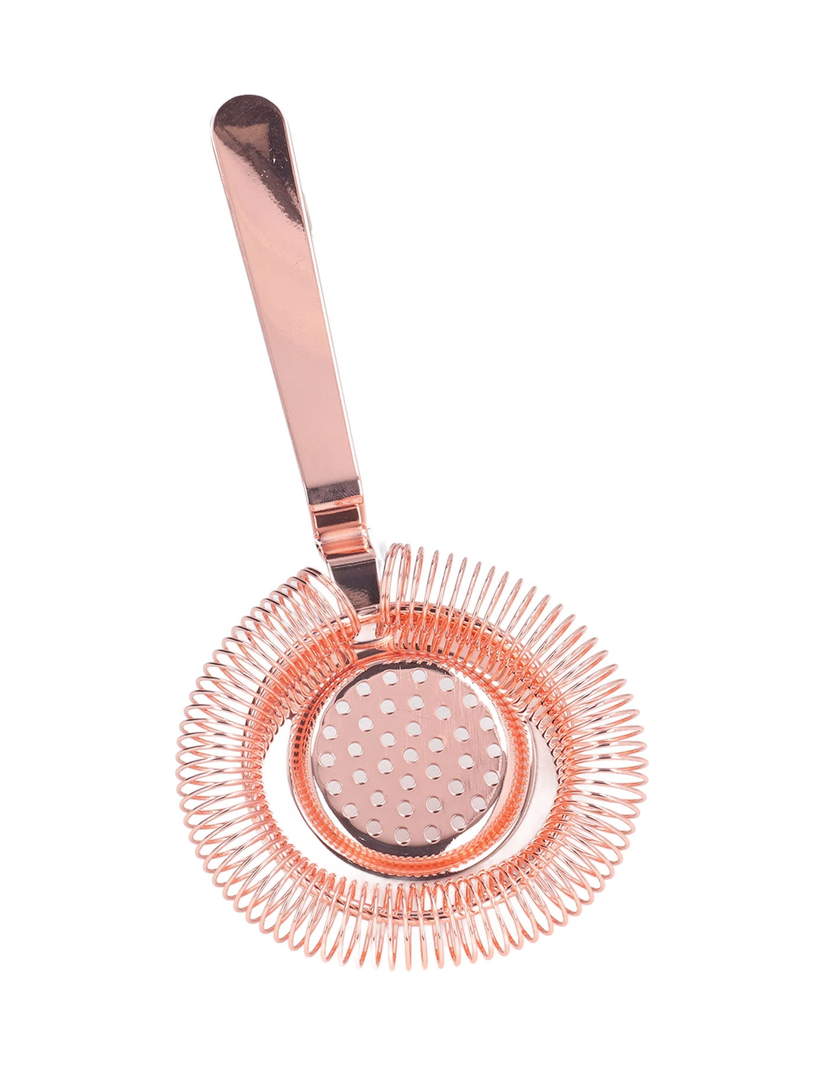 Konesam Stal 304 Çelik Bar Süzgeci - İnce Ağızlı Kokteyl Filtresi Buz Ve Meyve Rubusu Ayırıcı Profesyonel Bartender Gereci Gümüş