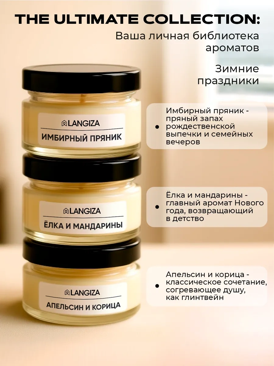 Langiza 9 Parçalı Seyahat Hediye Seti Hoş Kokulu Mumlar 282182011 Beyaz