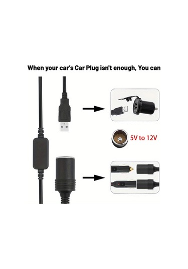 2 Adet Siyah 5v'ten 12v'a 12v Usb 5.0 Araba Adaptörü Kablosu, Pd Ve Qc3.0 İle Hızlı Şarj Çoklu Cihaz Dönüştürücü, Dayanıklı Mat Bitiş, Akıllı Telefonlar, Tabletler Ve Daha Fazlası İçin Kolay Kurulum - Pil Gereklidir, Araba Elektronik Aksesuarları