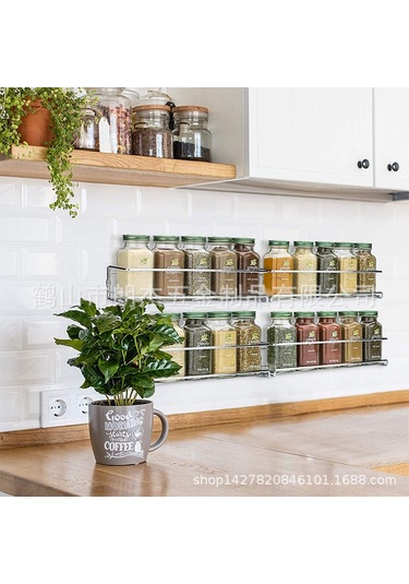 Yaozixa Duvar Takılan Zencefil Rafı, Perde Arka Depolama, Delmezsiz Montaj, Silver-siyah, 2 Adet, Ev Kabinleri İçin Pratik Organizasyon Aleti Siyah