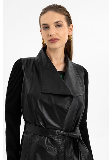 Siyah Zoe Kadın Hakiki Deri Kaban-siyah Siyah