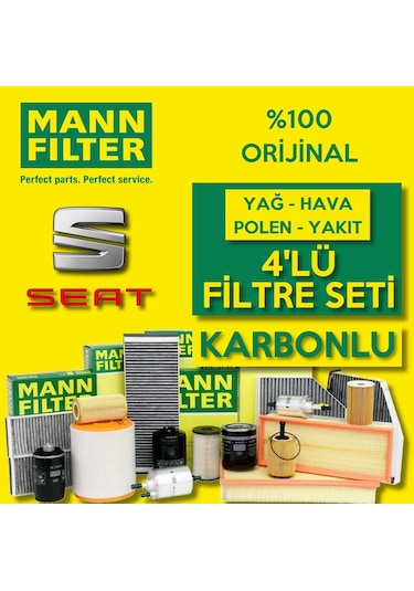 Seat Leon 1.6 Tdi Mann-Filter Filtre Bakım Seti 2013-2019 (495332332)