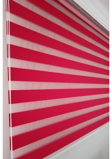 Venassa Kirmizi Bambu Zebra Stor Güneşlik Perde