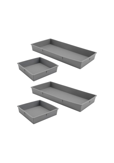 Kolay Pişirme Ve Yemek Hazırlığı İçin Sac Tepsi Bölücüler - Fırın, Mikrodalga Gri