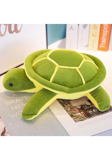 Sevimli Kaplumbağa Peluş Oyuncak 60 Cm Kaliteli Peluş Kumaş Dev Kaplumbağ Yeşil