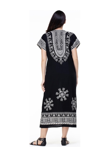 Kısa Kol Pamuk Hitit Uzun Elbise Saray Siyah Sry Syh-saray Siyah
