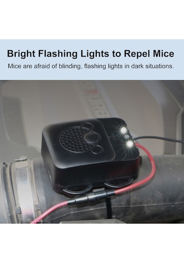 Skycity Araç İçin Ultrasonik Sıçan Kovucu - 12v Dc Abs Malzeme 40 M² Kapsama Alanı