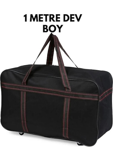 Hurç Çantası Battal Boy Seyahat Tekerlekli Siyah