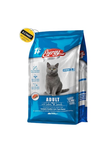 Energy Cat Food Energy Somonlu Yetişkin Kedi Maması 8 x 500 G