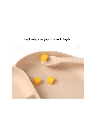 Jianfan Karikatür Silikon Mama Önlğü Su Geçirmez Bebek Beslenme Önlü Koyu Pembespar Pembe