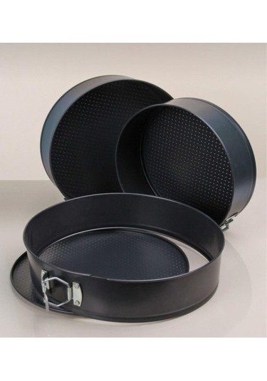 3'lü Kelepçeli Kek Kalıbı Seti Tarif Edildiği Gibi