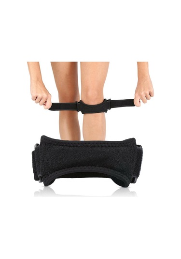 Diz Kapağı Kayışlı 2'li Dizlik Paketi, Diz Ağrısı, Jumper's Knee, Tendinit, Basketbol, R İçin Patellar Tendon Sabitleyicili Ayarlanabilir Diz Desteği