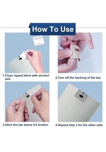 Konesam Pvc Şeffaf 3x3 Cm 30 Set 60 Adet Vertikal Jaluzi Tamir Patchleri - Kolay Kurulum, Dayanıklı Materyal Şeffaf