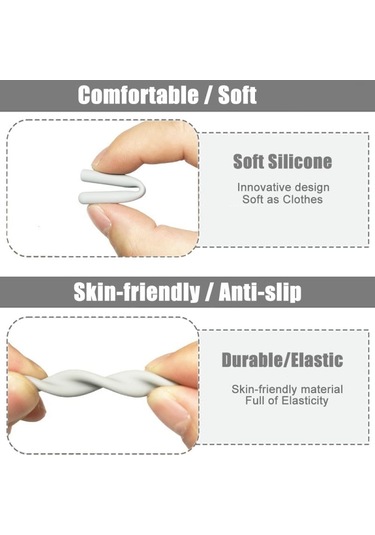 Silikon Gözlük Kulak Yastığı 2 Çift , Azonee Kaymaz Gözlük Tutacakları, Gözlükler İçin Rahat Şakak Uçları, Gözlükler İçin Kaymaz Kulak Pedleri