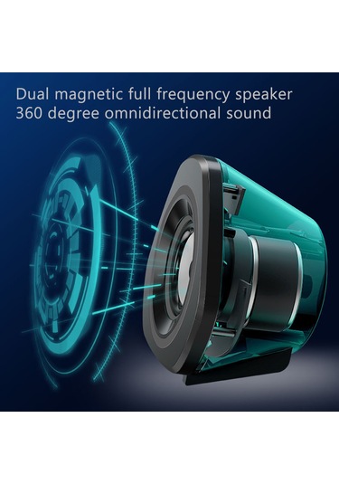 Padalink V-119 Güncellenmiş Siyah Masaüstü Hoparlör - Rgb Işık, 3.5mm + Usb, 3w Güç, Çift Manyetik Full Range, Mini Taşınabilir, Bilgisayar/notebook/ Telefon Uyumlu