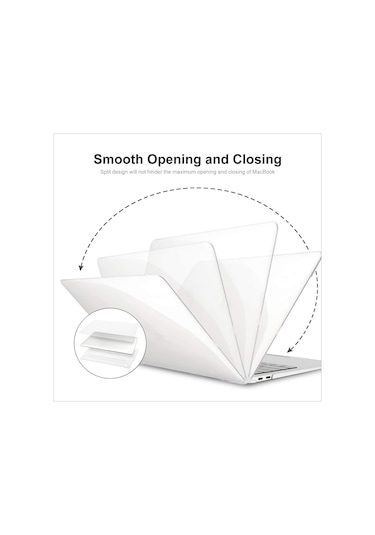 MacBook Pro 16inç Koruyucu A2485 Laptop Kılıf + Silikon Toz Fişleri Mavisi