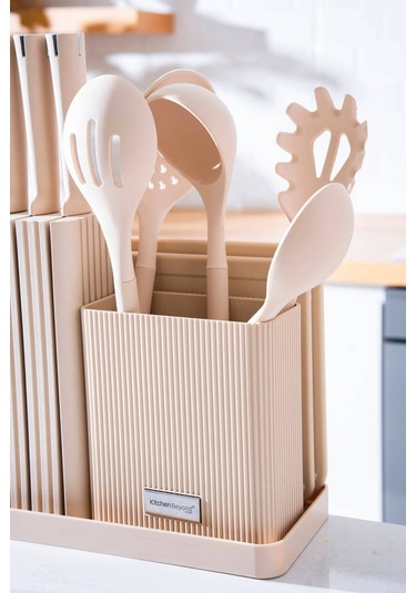 Cooper 14 Parça Standlı Kesme Tahtası Servis Ve Bıçak Seti Diğer