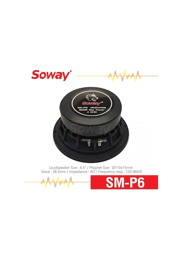 Soway P6 16 Cm Kurşun Göbek Profesyonel Midrange 300w 100rms 2adt