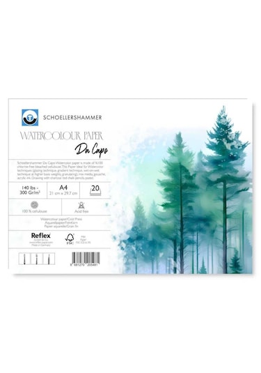 Schoellershammer Cold Press Suluboya Defteri Blok 300 Gr. A4 20 Y