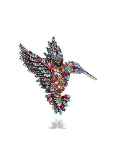 Flybuy Tokası Renkli Kuş Kişilik İşlemeli İğneleri Giyim Broş Atkı Arı Mm Çok Renkli