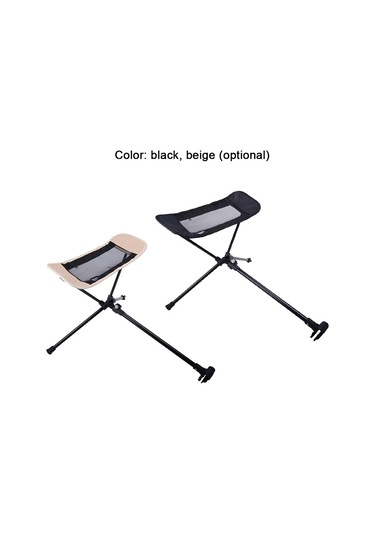 Sundick-katlanır Ay Sandalye Alüminyum Alaşım Ayak Dayanağı Siyah