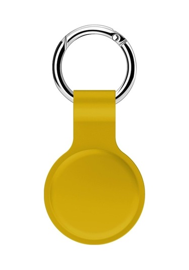 Sarı Airtag Kılıfı İçin Silikon Koruyucu Kol Kapağı Anahtarlık Airtags-tracker Sarı