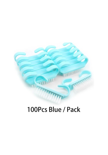 10/20/50/100 Adet Kolu Kavrama Tırnak Fırçası Tırnak Fırçalama Temizleme Tırnak Fırçaları Temizleyici Tırnak Scrubber Toplu Erkekler Kadınlar İçin Jearlyu Koyu Haki