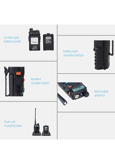 Jokmae Kask İçi Telsiz Sistemi Baofeng Uv-5r İçin Kablosuz Mini Kulaklık-mikrofon Seti, 1800mah Şarj Edilebilir Pil, Siyah, Ab Standardı