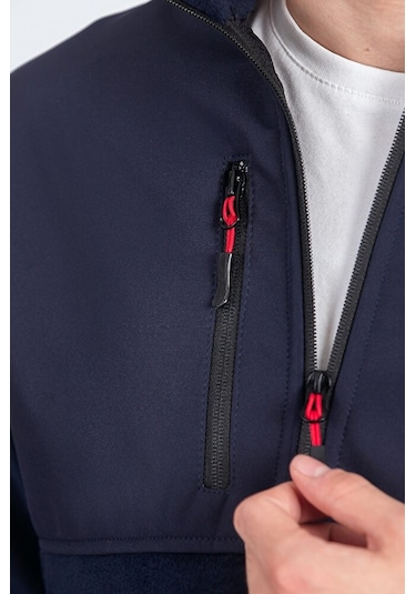 Softshell Erkek Garnili Polar Lacivert