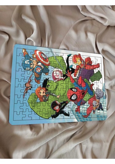 Çocuk Puzzle Ahşap Marvel 108 Parça Mobilya