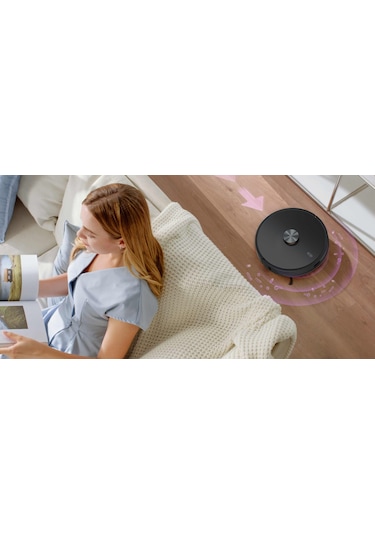 Lydsto S1 UV ve Ozon Sterilizasyonlu Akıllı Robot Süpürge ve Paspas Siyah