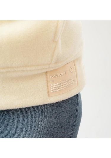 Nors Vanir Basic Yarım Fermuarlı Polar Sweatshirt Ekru 001