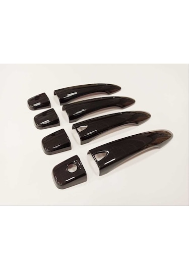 Autogp Nıssan Qashqaı 2014-2020 Kapı Kolu Kaplama - Pıano Black Smart Key