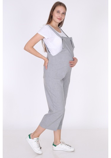 Luvmabelly Myra6100 - Gri Hamile Salopet-gri