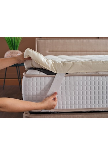 Yün Yatak Pedi 140 X 190 Cm - Beyaz