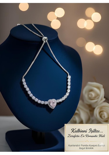 Kalp Motıfli Tasarim Çelik Bileklik Diğer