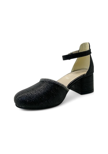 130 Kız Çocuk Topuklu Abiye Ayakkabı Siyah