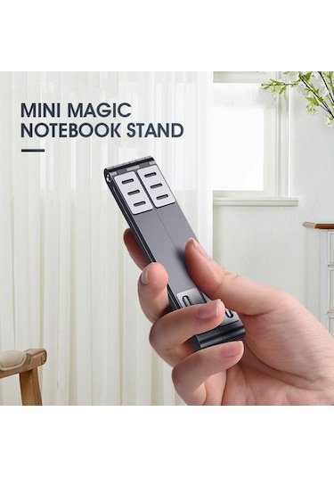 X23 3 1 Portatif Depolama Katlanabilir Alüminyum Telefon Tablet Standı Grey , Size:x23 Grey