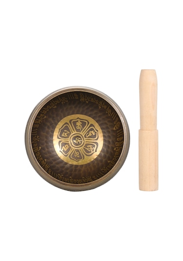 Vkemall Yoga Terapi Meditasyon Tibet Şarkı Söyleyen Kase El Yapımı Buda Tibet Struck Kase Ritüel Müzik Terapi Bakır Çan Ses Kasesi Ahşap Forvet İle Çakra Şifa Yoga Gevşeme