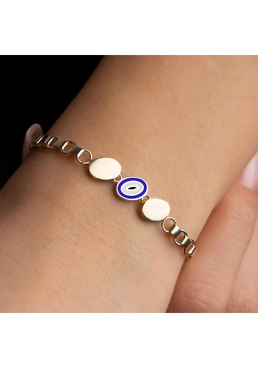 Altın Nazar Bileklik BL0058 Sarı Altın