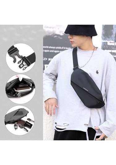 Dancemonkey Erkek Altın Bel Çantası & Çapraz Askılı Çanta Modası Altın