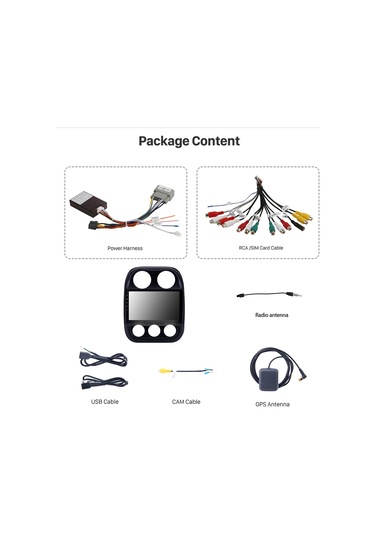 Jeep Compass 2010-2014 Multimedya Navigasyon Usb Kamera Carplayer 4 Ram