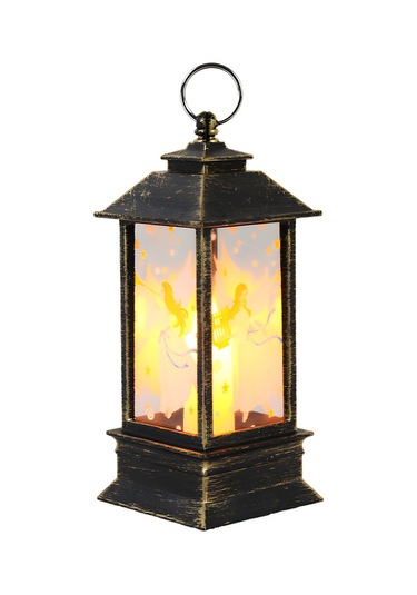 Qingmipy Pilli Çalışan Noel Feneri - Geyik/kardan Adam/melek/noel Baba Şeklinde Asılı Dekoratif Aydınlatma Çok Renkli