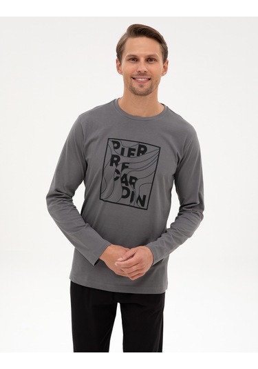 Pierre Cardin Erkek Koyu Gri Pijama Takım 50322653-vr080 Koyu Gri