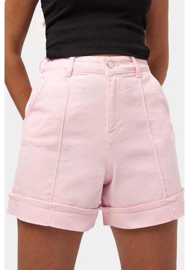 Itsbasic Kadın Light Pembe 6s6-98 Straight Fit Relax Denim Şort