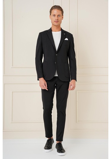 C 690 Slim Fit Siyah Spor Ceket Siyah