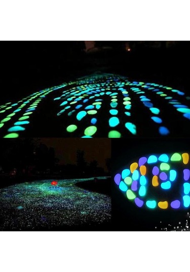 1200 Pcs Mavi Parlayan Kayalar Karanlık Çakıl Pebbles Güneş Taşları, İç Mekan Dış Mekan Dekorasyonları