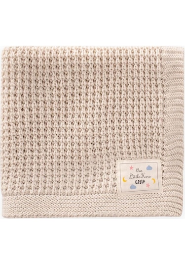 Cigit Selanik Triko Battaniye 80x100 +/-5 Cm Naturel Natürel