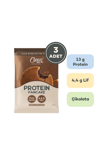 Clean Powders Protein Pancake Çikolata 3 x 55 G