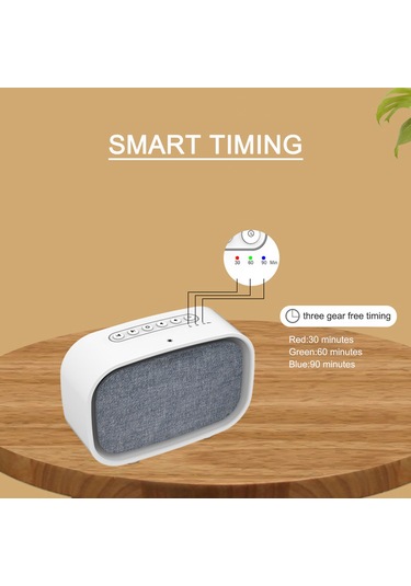 Shineyee Siyah Veya Beyaz Renk Seçenekli, 5v 1a Girişli Taşınabilir Beyaz Gürültü Makinesi Beyaz